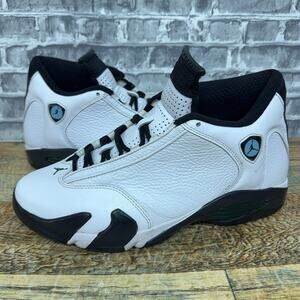 Nike Air Jordan 14 Retro White Black Oxidized Green 487471-106 Mens Size 11 Rare